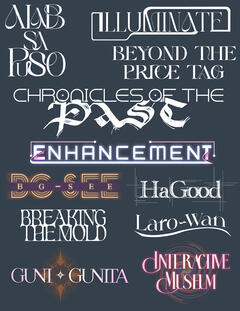 TITLE LOGOS FOR MAGAZINE, TYPOGRAPHY